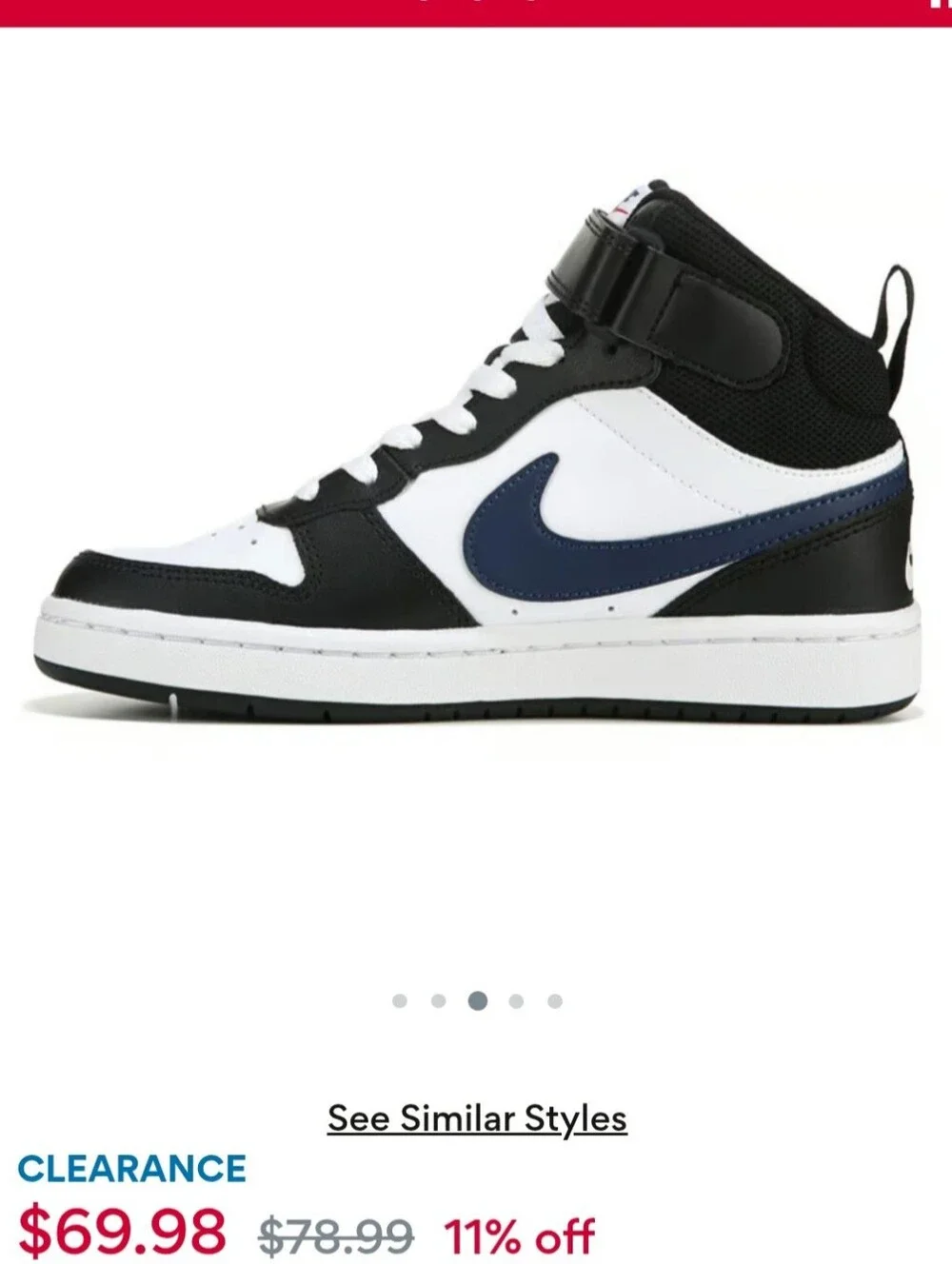 Nike Court Borough Mid 2 High Top Sneaker Big Kid